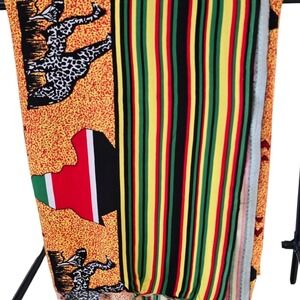 Kenyan Flag Blanket Zebra Print Throw Yellow Red Green Black Africa Decor
